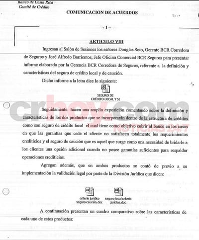 Copia del documento "Comunicación de Acuerdos" del 3 de febrero del 2015.