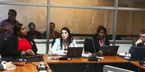 Andrea Centeno, jerarca de Japdevaen Comisión Caribe de la Asamblea Legislativa.
