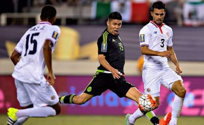 Costa Rica y México se enfrentaron en la Copa Oro del 2015, en los cuartos de final. Foto: Mexsport.