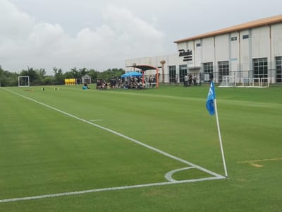 México entrenó por primera vez en Houston este jueves. Foto: CRH.