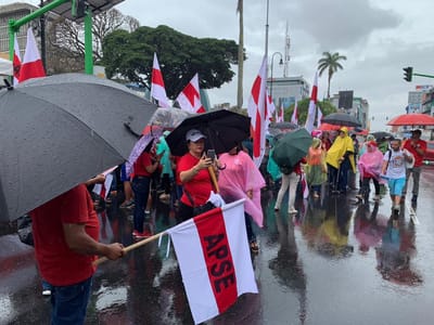 Profesores se unieron este jueves a una marcha convocada por APSE. CRH.