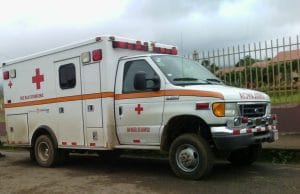 Ambulancia de la Cruz Roja de Sarapiquí. Tomada de FB