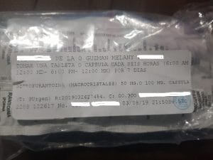 Este fue el medicamento que le recetaron a Melany el 3 de agosto.