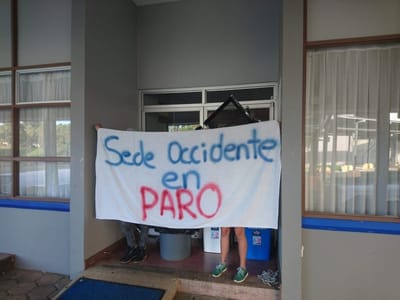Sede Occidente fue tomada por estudiantes. (Imagen de Facebook)