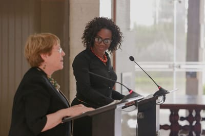 Encuentro bilateral Epsy Campbell Barr Vice Presidenta de Costa Rica y Michelle Bachelet alta Comisionada Naciones de las Unidas para los Derechos Humanos, ONU, Casa Presidencial, San José, Costa Rica. 3 Diciembre 2019. Foto: Roberto Carlos Sánchez @rosanchezphoto