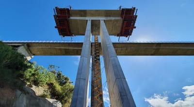 Construcción de puente sobre Río Virilla, Ruta 32.