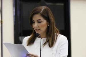 Diputada Silvia Hernández, jefa de fracción del PLN.