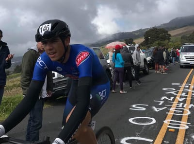 Amil Munich en la pasada Vuelta a Costa Rica. Foto: Facebook del ciclista.