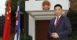 El embajador chino Tang Heng (Foto tomada de La República)
