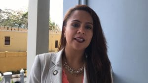 La ministra de Trabajo, Geannina Dinarte, defendió ante los diputados el presupuesto de la cartera que dirige para el 2021. (CRH).