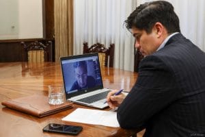 Reunión empresarios_Presidente Carlos Alvarado_Foto Julieth Méndez_20/04/2020
