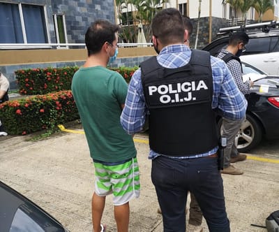 El segundo sospechoso fue detenido en un condominio en Jacó. Foto cortesía OIJ