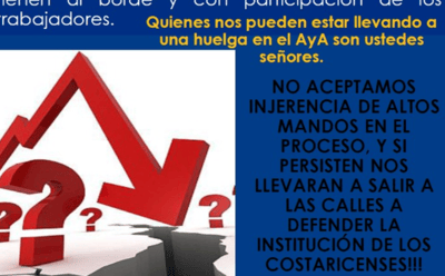 Publicación del Sitraa en redes sociales. Captura.