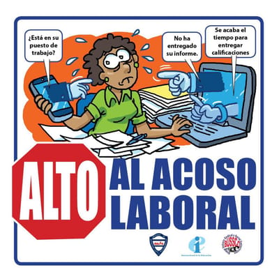 Con esta imagen el sindicato denunció que los docentes están sido víctimas de acoso laboral. Imagen de ANDE.