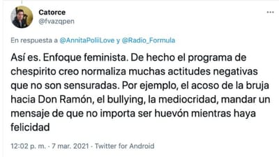 Críticas de usuarios de redes sociales.