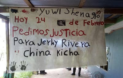 Mensaje colgado en la casa este miércoles (Coordinadora Lucha Sur Sur).