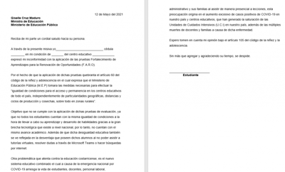 Carta de MEDSE.