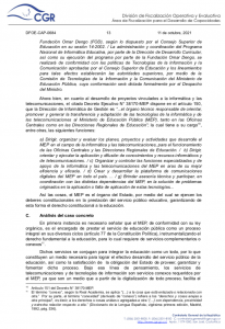 Competencias del MEP, referente al diseño y ejecución de proyectos en tecnología señaladas por la CGR en su oficio del pasado 11 de octubre. Imagen de archivo CRH.