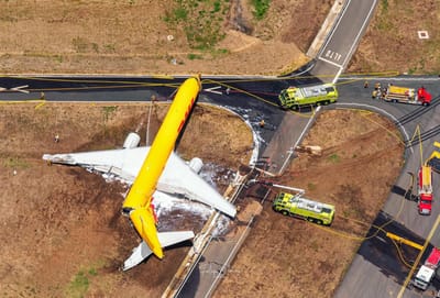 Accidente de la aeronave operada por DHL, el 7 de abril de 2022. Foto Felipe Chaves/Archivo CRH