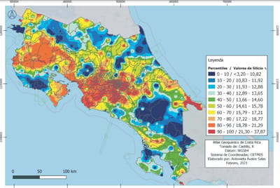 Geoquímica de suelos Mapa de silicio (Si) total /UCR