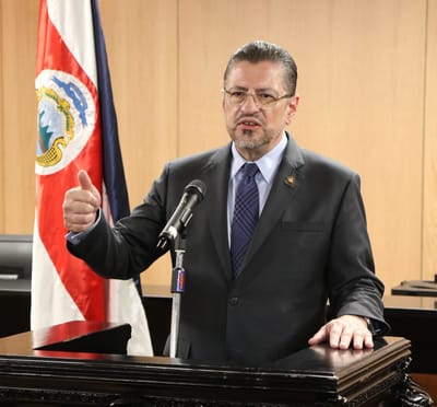 El presidente Chaves pidió apoyo al proyecto que aún no ha sido presentado. (Foto: Esteban Rojas)