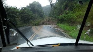Imagen de la caída de material en las cercanías de Río Jesús. Cortesía