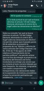 El diputado tardó cinco horas en responder la consulta de CRHoy.com. Tras la nota publicada indicó que todo fue un "error".