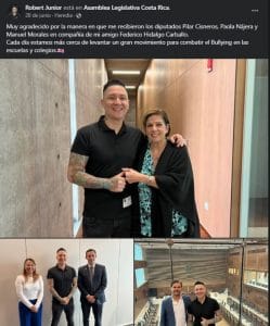 Aquí aparece en una reciente visita al Congreso. (Foto: redes sociales)