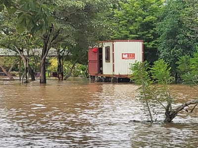 Inundaciones en Guanacaste, Pacífico Norte, a inicios de noviembre de 2022. Archivo CRH/Con fines ilustrativos