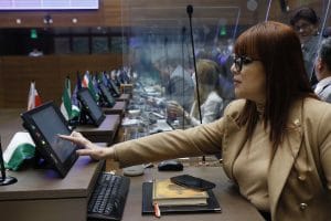 Diputada Kattia Rivera, jefa de fracción del PLN. (Asamblea Legislativa).