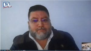 Exjefe de campaña del PLN, Álvaro Azofeifa compareció de forma virtual. (Foto: Asamblea)
