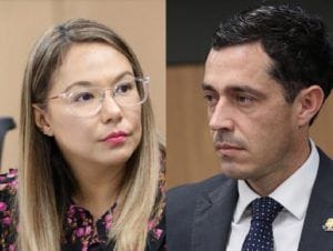 Diputados del PPSD Paola Nájera y Manuel Morales