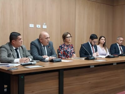 Los diputados del PUSC anunciaron el rechazo al proyecto en conferencia de prensa. (Foto: CRH)