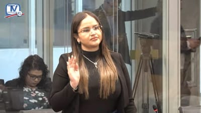 La ministra Joselyn Chacón comparece bajo juramento. (Foto: Asamblea)