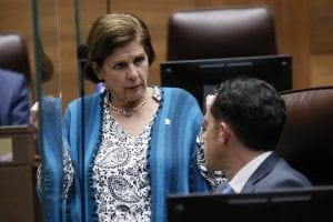 La jefa del oficialismo Pilar Cisneros.