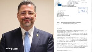Carta de la UE a Rodrigo Chaves