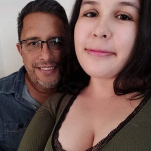 Jorge Ruiz y su hija María Paula.