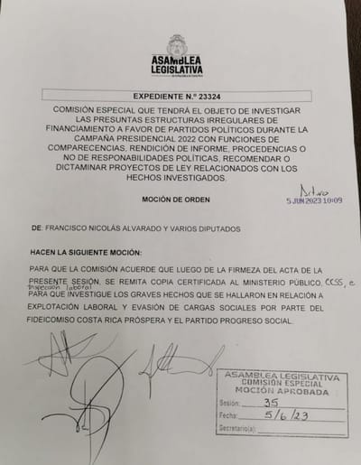 Moción aprobada