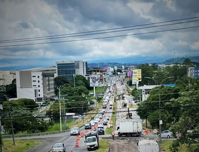 Imagen de las obras en la radial de Alajuela. MOPT