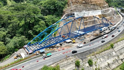 Viaducto en fase de construcción en el kilómetro 44 de la ruta 27. Imagen de setiembre de 2023. Cortesía: Globalvía