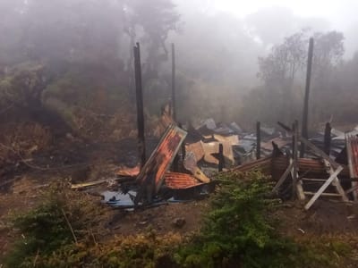 El refugio se había construido con el aporte de la comunidad. Foto: Sinac.
