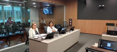 La funcionaria compareció ante los diputados en compañía de su abogada. Foto: CRH.