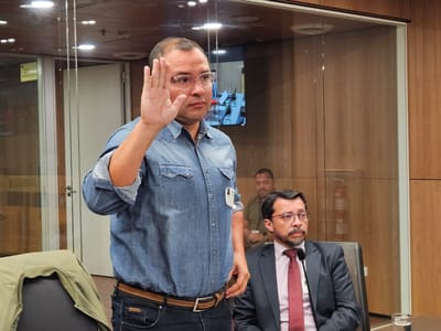 David Tencio compareció bajo juramento. Foto: CRH.