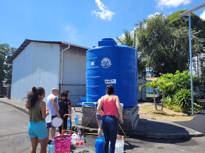 Colocan tanque de agua en Guadalupe