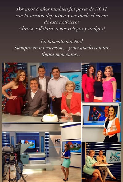 Publicación de la periodista en sus redes sociales.