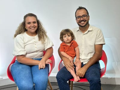 Gabriela y Bruno Defino, padres de Benicio.