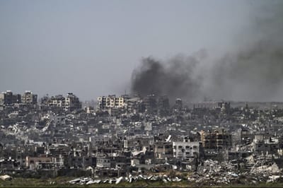 Foto tomada desde la frontera sur de Israel con la Franja de Gaza. (AFP).