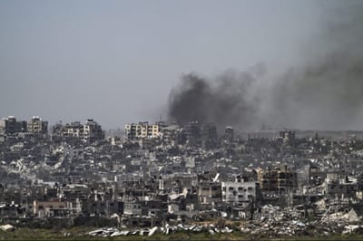 Foto tomada desde la frontera sur de Israel con la Franja de Gaza. (AFP).