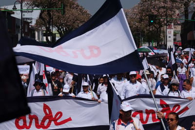 Marcha de docentes 2024. Foto: Marco Monge.