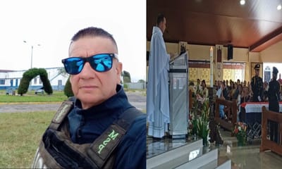 Familia y amigos dieron el último adiós al destacado oficial.